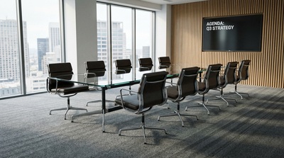 Pristine conference room ready for a meeting.