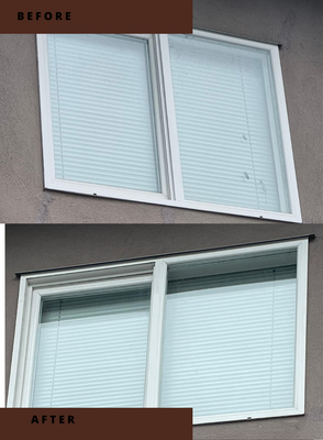top window before and after